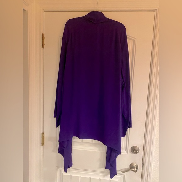 !!RARE!! Vintage NWOT SKULLZ LONDON Purple OS 3X ?PLUS Flowing Blouse Jacket - Picture 10 of 15